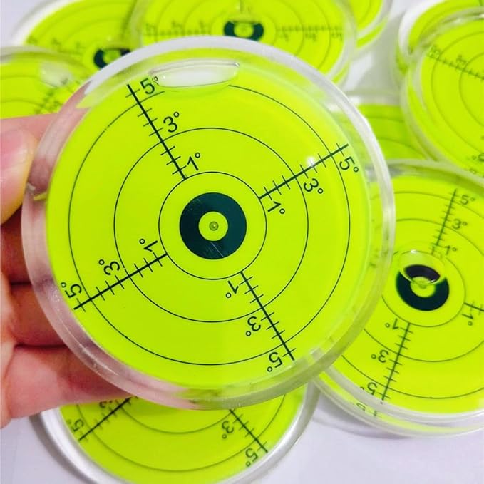 75x12mm Bubble Spirit Level Degree Marked Surface Circular Bubble Round Level Bubble Measuring Tools