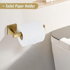 YACVCL Towel Bar Set, 5-Piece Brushed Gold Bathroom Hardware Set, Gold Bathroom Accessories Set, SUS304 Stainless Steel 23.6 Inch Towel Holder Towel Racks Set Wall Mounted