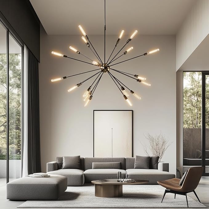 T10 7.3 Inch LED Bulb 6W (60W Equivalent) 2700K Warm White Edison Light Bulb 600lm Dimmable Long Tubular E26 LED Bulb for Rustic Pendant, Industrial Pipe, Wall Sconces, Chandeliers (4-Pack)