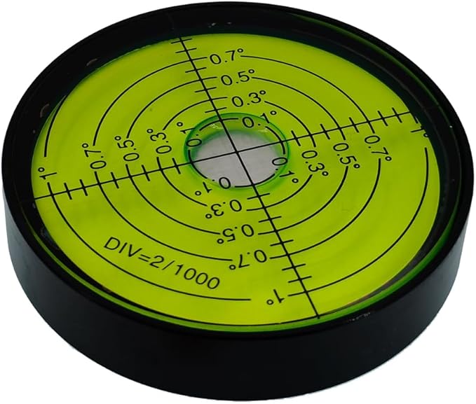 6'/2mm Point high Precision Universal Level Bubble Metal Bubble Water Leveler Cross Gauge Small Household (Black Green)