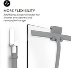 GÜTEWERK Shower Squeegee for Glass Doors, Silicone Window Squeegee, Bathroom and Glass Cleaning - Gray - 11 Inch