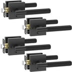 Asidrama 4 Pack Black Privacy Door Handles, Door Lever with Door Knobs Indoor for Bedroom or Bathroom, Heavy Duty Door Handles Interior with Locks for Left Right Sided Doors