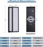 Motion Sensor Outdoor Wall Sconce LED 30W Aluminum - Black Modern Exterior Light Fixture, 3000K Warm,IP65 Waterproof Rectangular Porch Lighting,for Patio,Garage,Front Door
