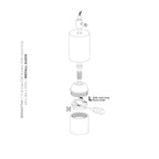 BRIGHTTIA E26 Light Bulb Socket with Cover & Cord Grip - Standard Screw-in Lamp Holder Socket Replacement for DIY Decorative Vintage Retro Industrial Edison Pendant Lighting - 2 Pack (Brushed Nickel)