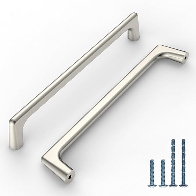10 Pack Brushed Satin Nickel Cabinet Pulls 6.25 Inch Kitchen Cabinet Handles Cabinet Hardware Kitchen Handles for Cabinets Cupboard Handles Nickel Kitchen Pulls Drawer Handle