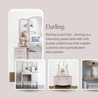 Country Chic All-in-One Chalk Paint for Furniture, Cabinets, Home Decor, Eco-Friendly, Matte Finish, Built-In Primer & Top Coat for Wood, Metal - Darling (Light Purple) - 8 oz (237 ml)