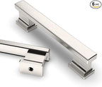 Asidrama 6 Pack 3.75 Inch(96mm) Brushed Satin Nickel Kitchen Cabinet Handles, Cabinet Pulls Kitchen Cabinet Hardware for Cupboard Drawer Pulls