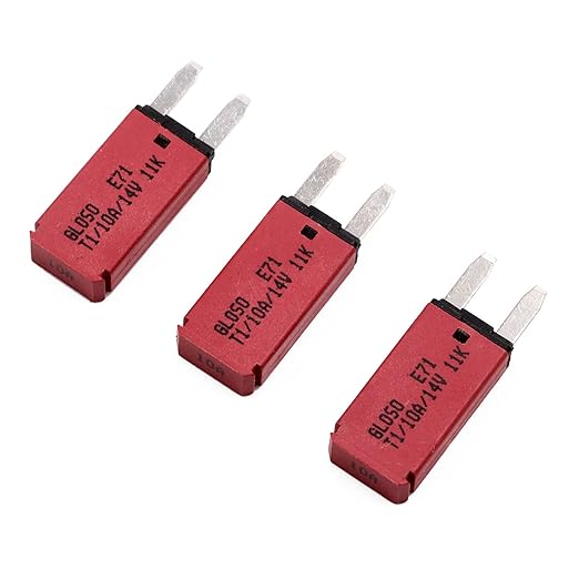 E71 Auto-Resettable Blade Fuse - Low Profile ATM Mini 10A, UL Certified (3-Pack)