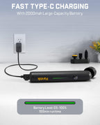 Fanttik G9 Nano Electric Spin Scrubber, Cordless Power Grout Brush, Type-C Fast Charging with LED Power Display, IPX7 Waterproof, 8 Replaceable Heads for Cleaning Grout, Corners, Crevices - Black