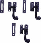 Renovators Supply Manufacturing Black Wrought Iron Window Sash Lock 3.75 in Window Locks with Mounting Hardware Pack of 3