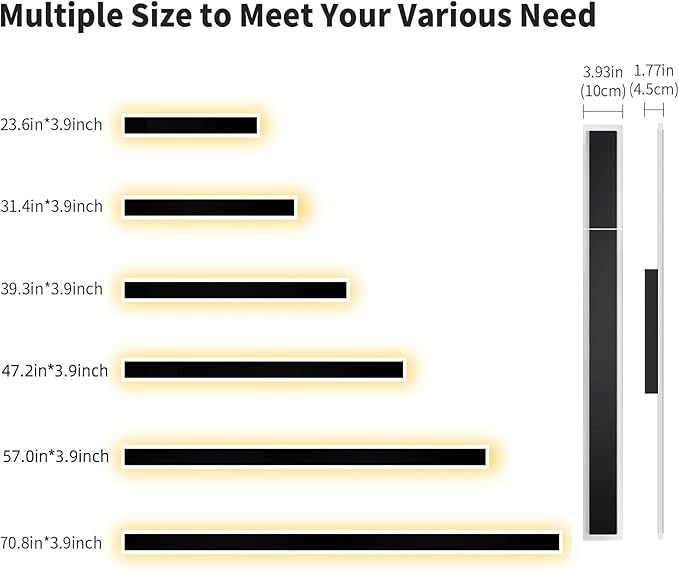 2 Pack 39.3 inch Modern Led Outdoor Wall Light, 3000K-6000K 10%-100% Dimmable Lights for Outside, IP65 Waterproof Wall Sconce Light with Remote Control for Porch,Hallway, Garage,Patio,Stairway,Yard