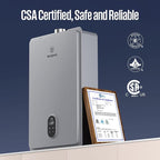 Westinghouse Natural Gas Tankless Water Heater Indoor Installation Max 7.9 GPM 180,000 BTU, WIFI Enable Temp Self Modulating Non Condensing High Efficiency for House or Commercial, APOLO Performance
