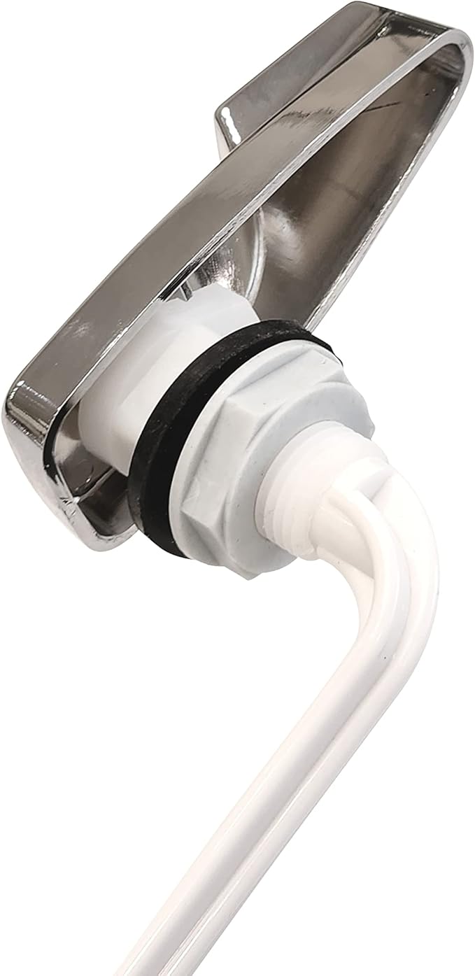 Qualihome Toilet Handle Replacement. Fits Gerber Toilet Tanks. 8 Inch Rod, Polished Chrome (Chrome Polished)