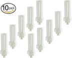 (10 Pack) PLT-26W 830, 4 Pin GX24q-3, 26 Watt Triple Tube, Compact Fluorescent Light Bulb, 3000K Soft White, 10 Count.