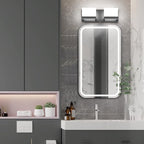 Tipace LED Dimmable Bathroom Vanity Light - 2 Lights Frosted White Acrylic Up and Down Fixture Over Mirror (6000K)