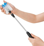 Stainless Steel Bottle Brush with Replaceable Head, 2 Pack Long Handle Scrubbing Brush for Water Bottles, Glasswares, Mugs, Flasks, Tumblers, Vases, and Kitchen Sink, 13 in - 15 in