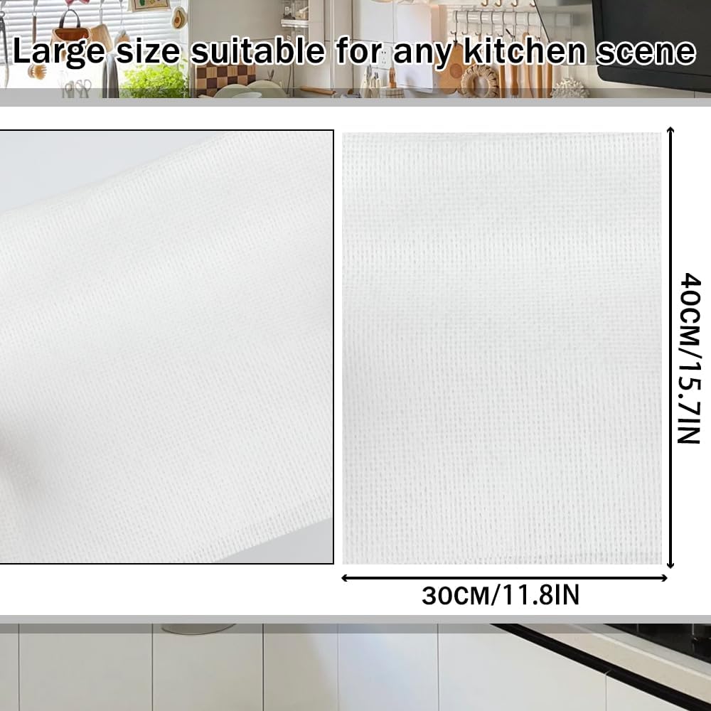 Disposable Dish Cloth and Cleaning Handi Wipes, 100ct, Multi-Use Rags for Kitchen, Bathroom and Windows, White