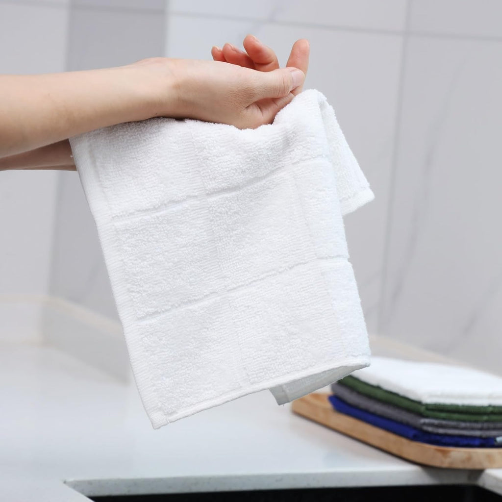 Glynniss Dishcloths Kitchen Highly Absorbent Dish Rags 100% Cotton Dish Cloths for Washing Dishes (Garden Green)