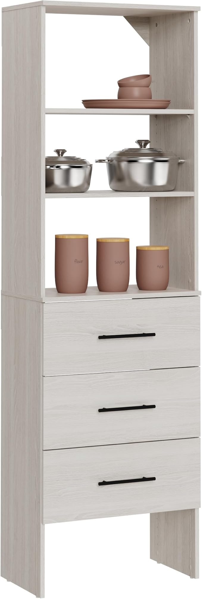 ClosetMaid SuiteSymphony 25-Inch Closet System Tower with (3) Drawers, and (2) Shelves, White Timber