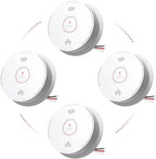 Siterlink Hardwired Smoke Detector Carbon Monoxide Detector Combo 10 Year Battery up, UL 217-9th Conforming, Interconnected Smoke & CO Alarm with Bilingual Voice Alerts, 4 Pack