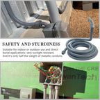 1/2 inch 100Ft Liquid-Tight Conduit Kit, Flexible Non Metallic Electrical Conduit, with 6 Straight and 5 Angle Fittings Included. 1/2" Dia