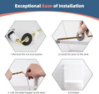 Universal White Metal Toilet Handle Replacement, Front Mount Toilet Flush Trip Lever Compatible with American Standard/Mansfield/TOTO/Kohler Toilets, Stainless Steel Flapper Chain