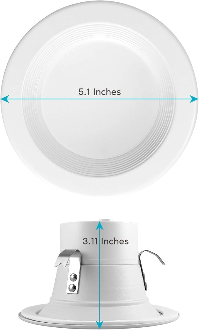 LUXRITE 4 Inch LED Recessed Can Lights, 10W=60W, CCT Color Selectable 2700K | 3000K | 3500K | 4000K | 5000K, Dimmable Retrofit Downlights, 750 Lumens, Energy Star, Wet Rated, Baffle Trim (16 Pack)