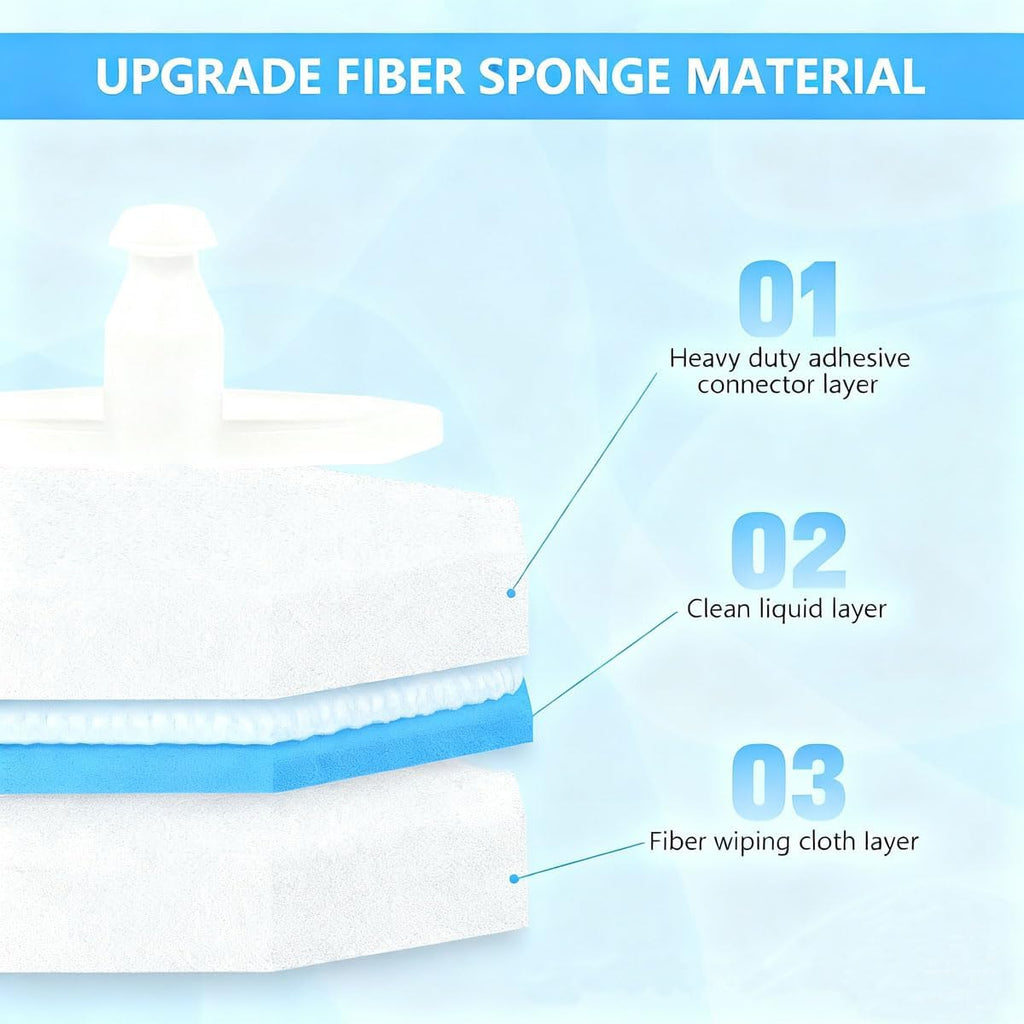 50-Count Disposable Toilet Brush Refills | Universal Cleaning System: Toilet Wand Heads & Bowl Clean Pads Compatible with Most Handles