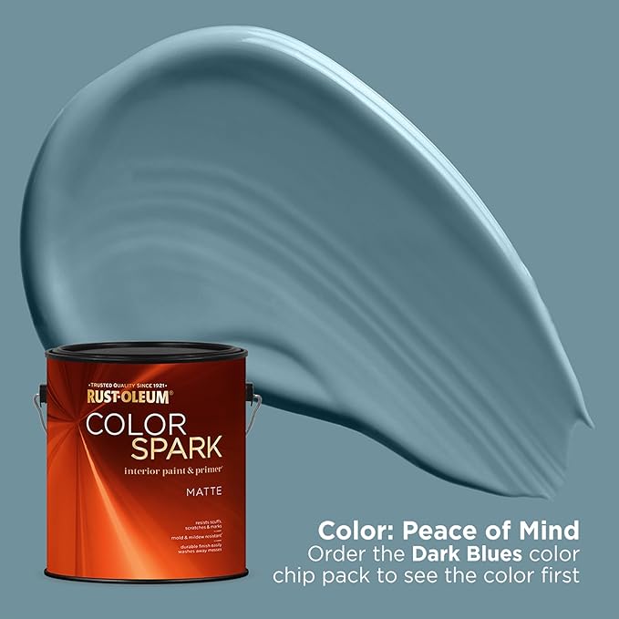 Rust-Oleum Color Spark Interior Paint and Primer in One, Matte, Peace of Mind, 1 Gallon