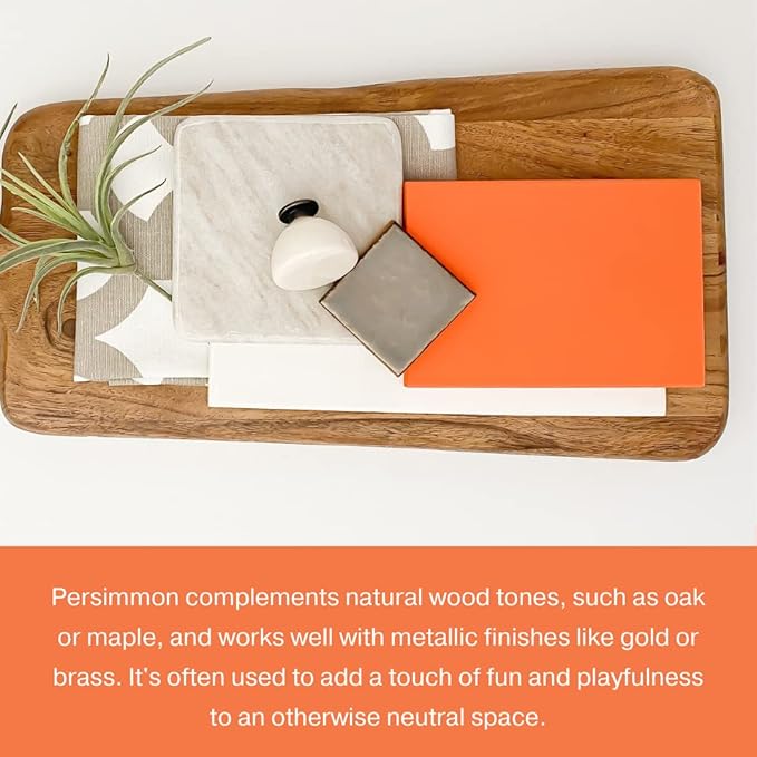 Country Chic All-in-One Chalk Paint for Furniture, Cabinets, Home Decor, Eco-Friendly, Matte Finish, Built-In Primer & Top Coat for Wood, Metal - Persimmon (Orange) - 4 oz (118 ml)