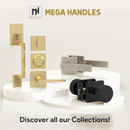 Mega Handles - Ronn Deadbolt I Entry Deadbolt Lock - Heavy Duty Round Locking Deadbolt for Left or Right-Handed Doors - Interior/Exterior - Polished Chrome