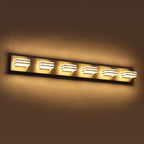 LED Wall Brushed Nickel Vanity Lights for Bathroom Light Fixtures 36W Adjust 3 Colors Modern Bath Lighing Over Mirror LED Vanity Light (6-Light,41inch)