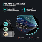 Frizzlife TW10 Under Sink Water Filter System, NSF/ANSI 53&42 Certified Elements, Reduce 99.99% Lead, Chlorine, Chloramine, Fluoride, Bad Taste & Odor, Direct Connect, 0.5 Micron, USA Tech Support