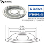 Drip Pan Electric Stove Burner Covers for Whirlpool W10196405 W10196406