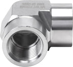 90 Degree Street Elbow - 1/2" NPT Female to 1/2" NPT Female Stainless Steel 304 Heavy Duty Forged Barstock Street Elbow Adapter Pipe Fitting (pack of 5)