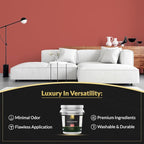 EVOLVE Signature Paint & Primer: Luxury Paint & Primer for Indoor & Outdoor Surfaces, Minimal Odor, Satin Sheen (Claycourt Red, 5 Gallon)
