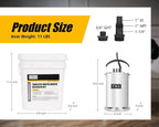 Tankless Water Heater Flush Kit Includes 1/3HP Stainless Steel Sump Pump with Two Adapters & 3 Gallons Pail with Bucket Lid Opener & Two 1/2” Dia X 6’ Hoses with Washers