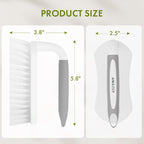 Amazer Scrub Brush for Cleaning Comfort Grip Shower Scrubber Flexible Stiff Bristles with Handle Heavy Duty Cleaner Brush for Tub Sink Carpet Floor - Pack of 2 (Grey+Grey)