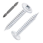 Wensilon(250 pcs)#8×1" Phillips Truss Head Wood Screws White Iron Quick Metal Self Tapping