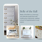 Country Chic All-in-One Chalk Paint for Furniture, Cabinets, Home Decor, Eco-Friendly, Matte Finish, Built-In Primer & Top Coat for Wood, Metal - Belle of the Ball (Light Blue) - 4 oz (118 ml)