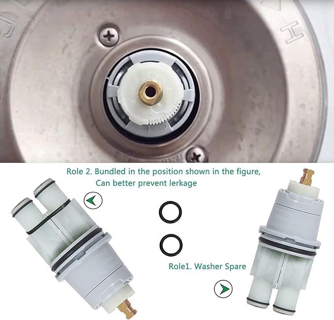 RP46074 Shower Valve Cartridge Repair Assembly Compatible for Delta Shower and Tub 13/14 Series Faucet,Replacement for Monitor Shower Cartridge,Single-Handle Universal Valve Cartridge Repair Kit-2 Pcs