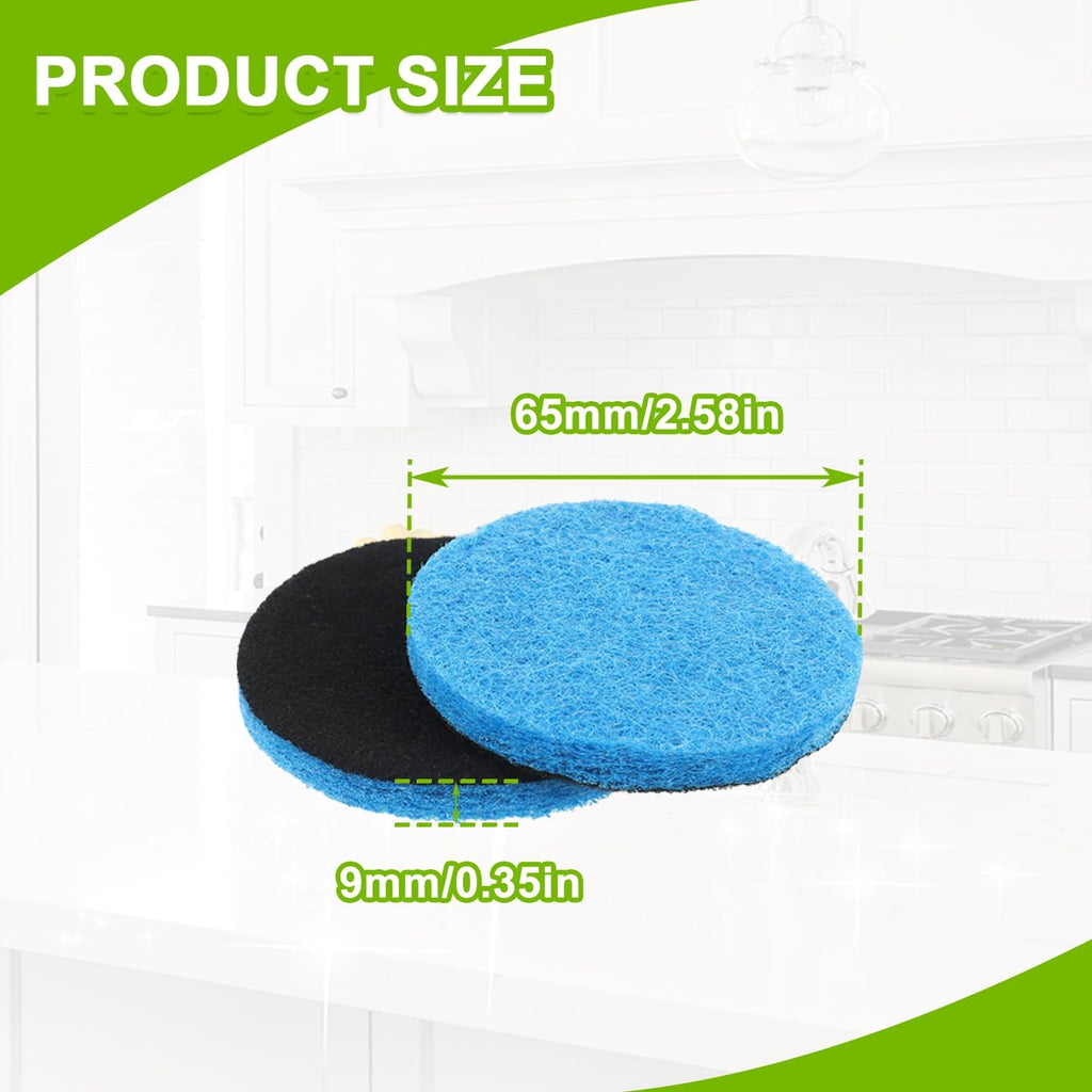 16pcs Microfibre Pads Power Scrubber Pads Set Electric Scrubber Replacement Scouring Pads fit for Dremel Versa Scouring Pads,Blue