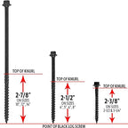 Jake Sales #14 X 4 Heavy Duty Black Timber/Log/Landscaping Wood Screws - Exterior Coated Heavy Duty Screws. 10 x 50 Count Boxes - 500 Screws