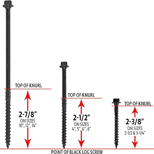 Jake Sales #14 X 5 Heavy Duty Black Timber/Log/Landscaping Wood Screws - Exterior Coated Heavy Duty Screws - 5 Pounds ~110 Screws