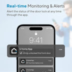 ULTRALOQ U-Bolt Smart Lock with WiFi Bridge, 6 in 1 Keyless Entry Door Lock with App Remote Control, Backlit Keypad, Auto Unlock, Smart Deadbolt Front Door, ANSI Grade 1, 1 Year Battery, Satin Nickel