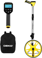 Measuring Wheel: DEKOPRO 4V Digital Measuring Wheel in Feet, 12.5 Inch 99,999Ft/ 99,999M Digital Display Folding Wheel Measurement Roller with Storage Bag