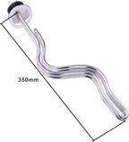 DERNORD 240V 6500W Ripple Tri-clamp Heating Element Stainless Steel Immersion Water Heater with 3-Wire Electrical Locking Plug (2 Inch Tri clamp)