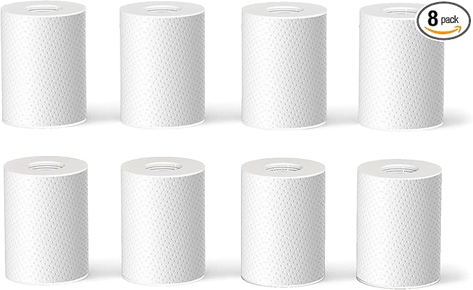 Frizzlife Faucet Extender 8pcs Replacement Cartridge, 8pcs PP Cotton Filter for FF1080, FF1080-EX, FF1440 Sink Faucet Water Filter