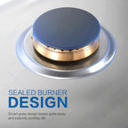 ROBAM G513 Gas Cooktop 30", Premium 5-Burner Design with 20,000 BTU Turbo Heat Wok Burner, Seamless Stainless Steel Finish, Brass Burners, Dual Fuel for Modern Kitchens