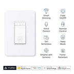 TP-Link Tapo Matter Smart Dimmer Switch: Voice Control w/Siri, Alexa & Google Assistant, UL Certified, Timer & Schedule, Easy Guided Install, Neutral Wire Required, Single Pole, Tapo S505D